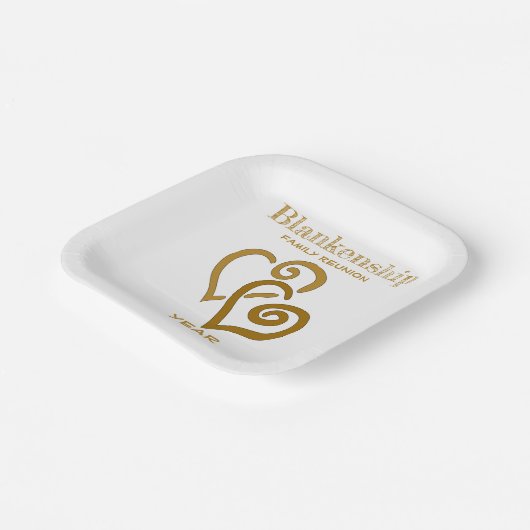 Benutzerdefinierte Wiedersehen-Schwarz-Gold-gebund Pappteller (Gewinkelt)