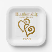 Benutzerdefinierte Wiedersehen-Schwarz-Gold-gebund Pappteller (Vorderseite)