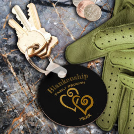 Benutzerdefinierte Wiedersehen-Schwarz-Gold-gebund Schlüsselanhänger