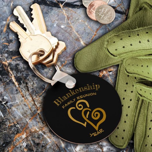 Benutzerdefinierte Wiedersehen-Schwarz-Gold-gebund Schlüsselanhänger