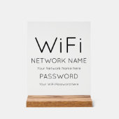 Benutzerdefinierte Wifi-Details - Akryllische Besc Acrylschild (Vorderseite)