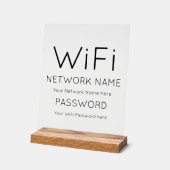 Benutzerdefinierte Wifi-Details - Akryllische Besc Acrylschild (Winkel)
