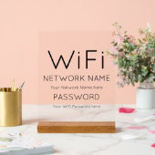Benutzerdefinierte Wifi-Details - Akryllische Besc Acrylschild (Hochzeit)