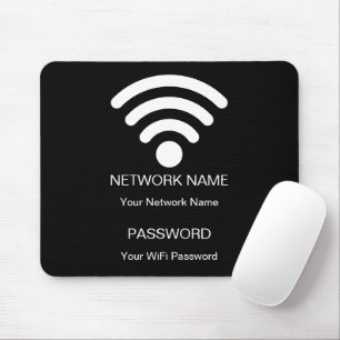 Benutzerdefinierte Wifi-Netzwerk-Marke und Passwor Mousepad