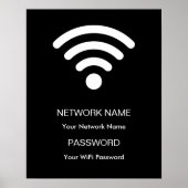Benutzerdefinierte Wifi-Netzwerk-Marke und Passwor Poster (Vorne)