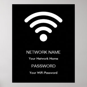 Benutzerdefinierte Wifi-Netzwerk-Marke und Passwor Poster