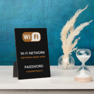 Benutzerdefinierte WiFi-Netzwerk-Passwort-Info in Fotoplatte