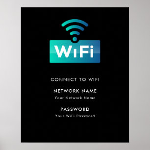 Benutzerdefinierte Wifi-Netzwerk verbinden Moderne Poster
