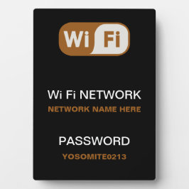 Benutzerdefinierte WiFi-Netzwerkkennwortinformatio Fotoplatte