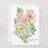 Benutzerdefinierte Wildblumen Dankeskarte (Vorderseite)