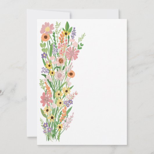 Benutzerdefinierte Wildblumen Dankeskarte (Rückseite)