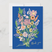 Benutzerdefinierte Wildblumen Dankeskarte (Vorderseite)