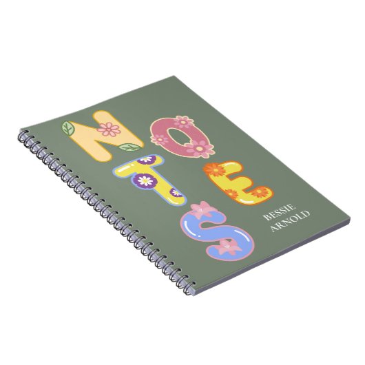 Benutzerdefinierte Wildblumen Notizblock (Rechte Seite)