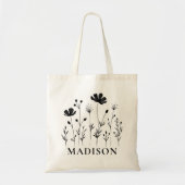 Benutzerdefinierte Wildblumen-Tasche als Dankeschö Tragetasche (Vorne)