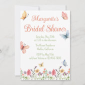 Benutzerdefinierte Wildblumen und Schmetterlinge B Einladung (Vorderseite)