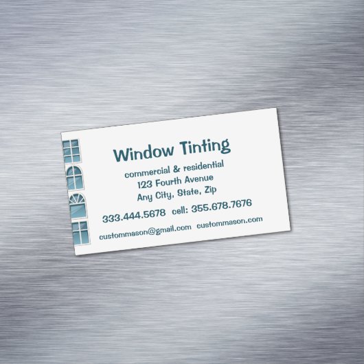 Benutzerdefinierte Windows-Tinting-Wartung Magnetische Visitenkarte (Beispiel)