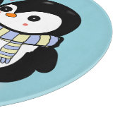 Benutzerdefinierte Winter Pinguin Liebe Schneidebrett (Ecke)
