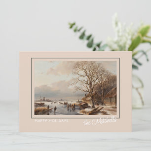 Benutzerdefinierte Winter Wonderland Landschaftsku Feiertagskarte