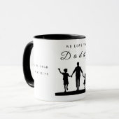 Benutzerdefinierte „Wir lieben dich, Daddy“ Silhou Tasse (Vorderseite Links)