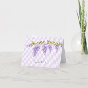 Benutzerdefinierte Wisteria-Blumen-Naturmalerei-St Dankeskarte