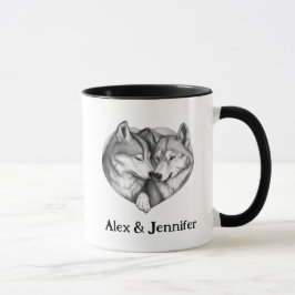 Benutzerdefinierte Wolf-Coupennamen Personalisiert Tasse