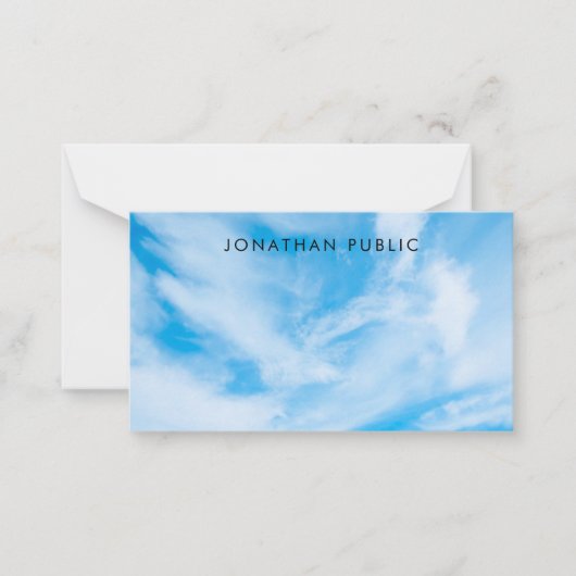 Benutzerdefinierte Wolken Einfaches Template Name  Mitteilungskarte (Vorderseite)