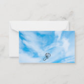 Benutzerdefinierte Wolken Einfaches Template Name Mitteilungskarte (Rückseite)