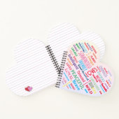 Benutzerdefinierte Word Art Herz Keepake Fügen Sie Notizblock (Innenseite)