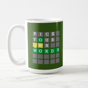 Benutzerdefinierte Words-Tasse Kaffeetasse