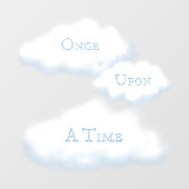 Benutzerdefinierte Wörter auf flauschigen weißen W Fensteraufkleber (Blatt)