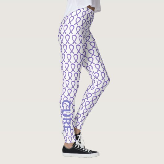 Benutzerdefinierte Wörter der Lavender Awareness R Leggings (Rechts)