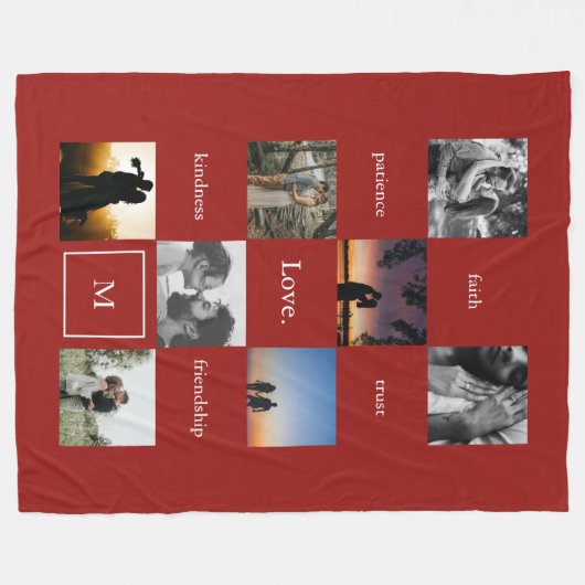 Benutzerdefinierte Wörter Foto Bedeutungsvolles Ge Fleecedecke (Vorderseite (Horizontal))