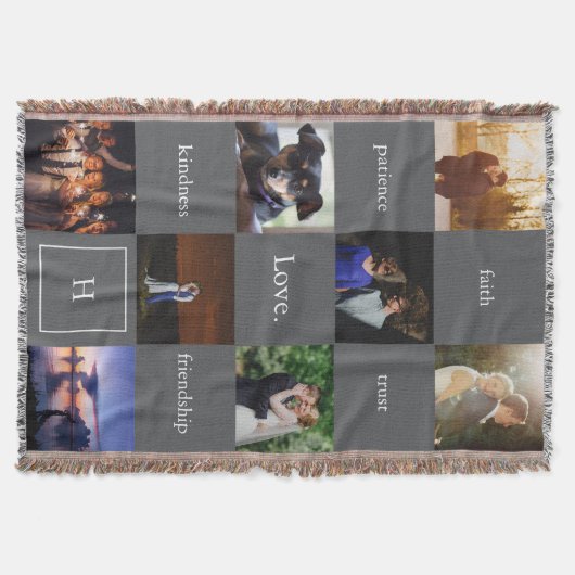 Benutzerdefinierte Wörter und Fotos Bedeutungsvoll Decke (Vorderseite)