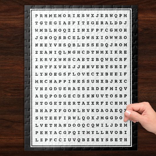 Benutzerdefinierte Wortsuche mit 12 Wörtern Puzzle