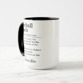 Benutzerdefinierte Würdigung für Baseballtrainer-D Tasse (Vorderseite Links)