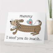 Benutzerdefinierte Wurstkarte der Dackel Muttertag Karte (Vorderseite)