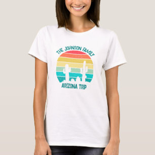 Benutzerdefinierte Wüstenkaktus-Sonnenuntergangsre T-Shirt