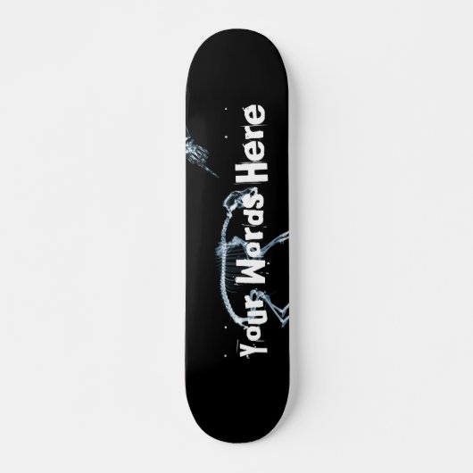 Benutzerdefinierte X-Ray Skeleton Bad Dog Blue Boa Skateboard (Vorne)