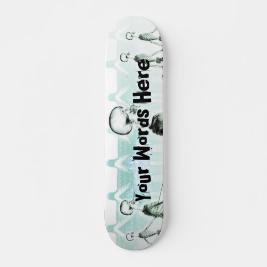 Benutzerdefinierte X-Ray Skelette Nachmittagsspazi Skateboard (Vorne)
