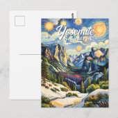 Benutzerdefinierte Yosemite Tunnel View Winter Van Postkarte (Vorne/Hinten)