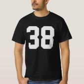 Benutzerdefinierte Zahlen und Name weiß T-Shirt (Vorderseite)