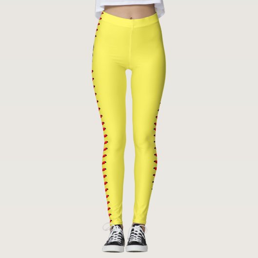 Benutzerdefinierte Zahlensoftware Leggings (Vorderseite)