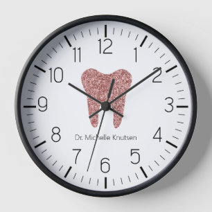 Benutzerdefinierte Zahnarztpraxis Zahnweißuhr  Uhr