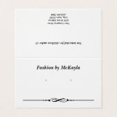 Benutzerdefinierte Zehnfach-Classic-Ohrring-Displa Visitenkarten (Außenseite Aufgefaltet)