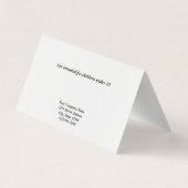 Benutzerdefinierte Zehnfach-Classic-Ohrring-Displa Visitenkarten (Rückseite)