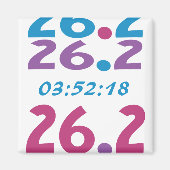 Benutzerdefinierte Zeit für den 26.2 Marathon mit Magnet (Vorne)