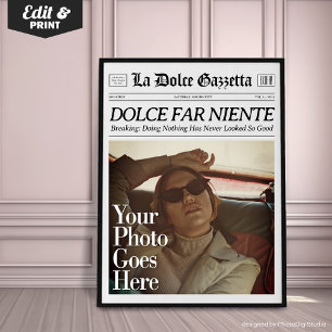 Benutzerdefinierte Zeitungs-Wandkunst Dolce Far Ni Poster