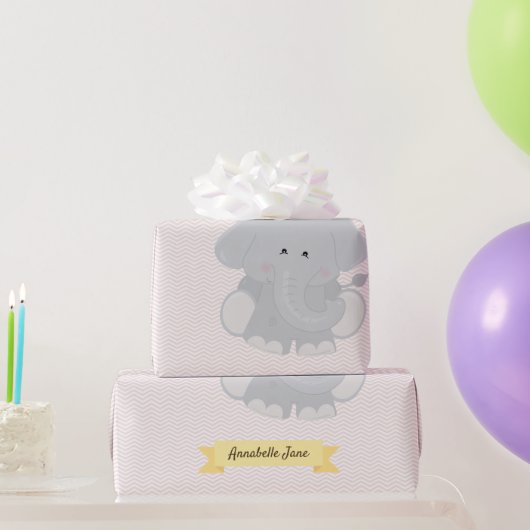 Benutzerdefinierte Zickzack Streifen mit Namen und Geschenkpapier (Partygeschenke)