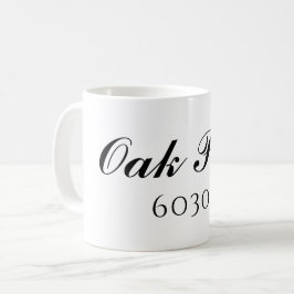 Benutzerdefinierte Zip-Code-Tasse Kaffeetasse