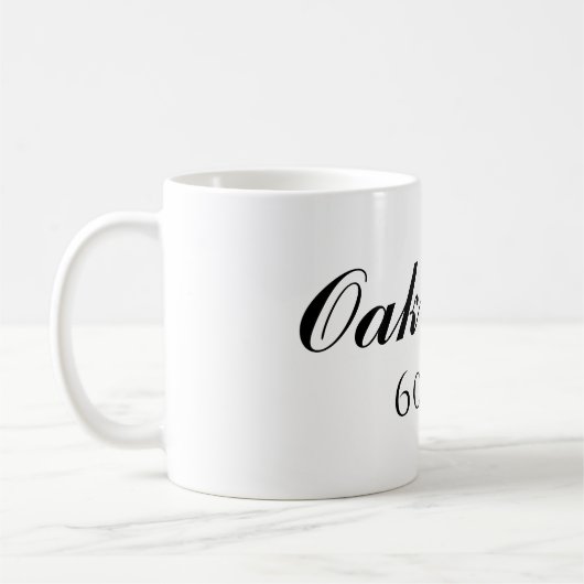 Benutzerdefinierte Zip-Code-Tasse Kaffeetasse (Links)